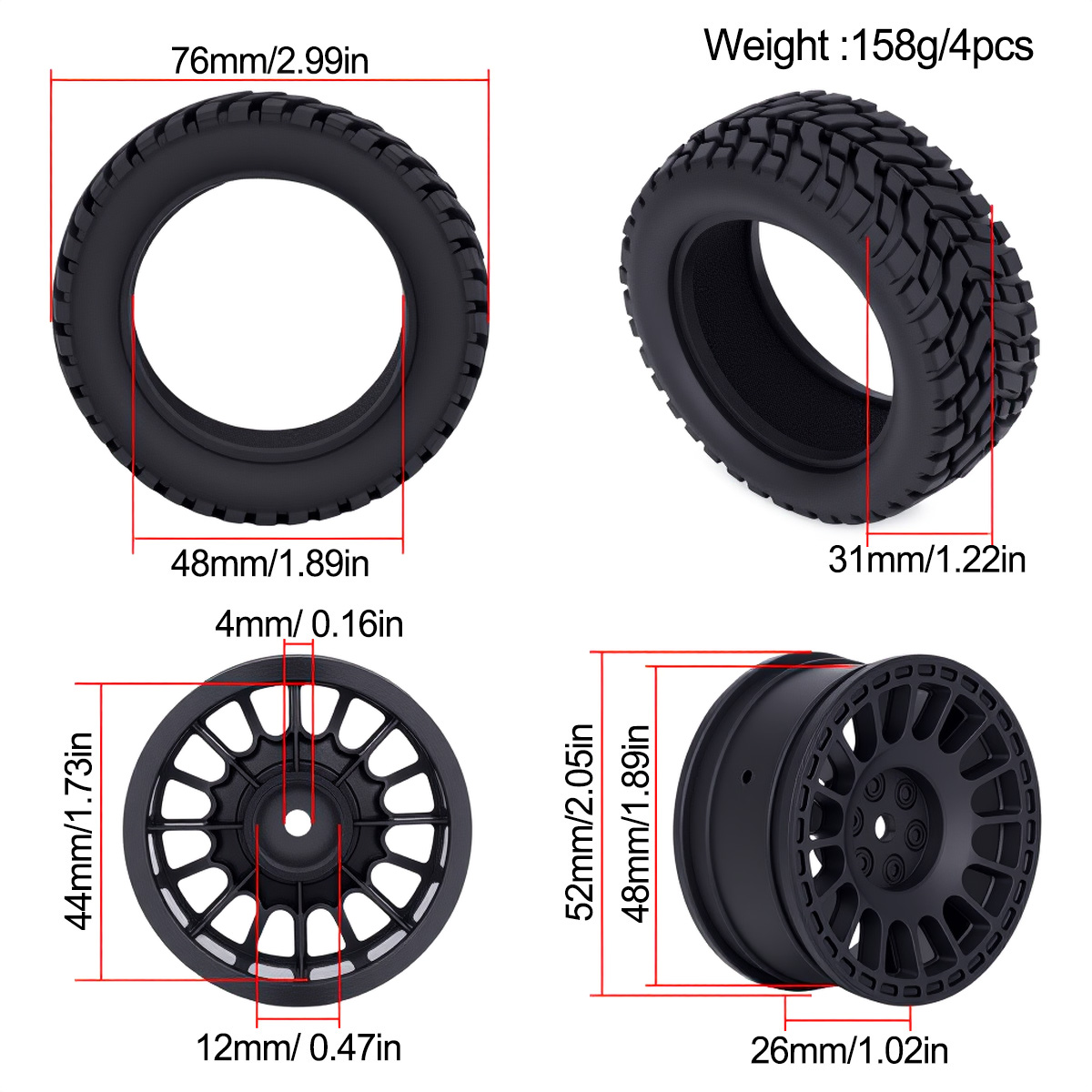 Opony rally z gumy i tworzywa  – Rc Hobby Engine recenzja i cena