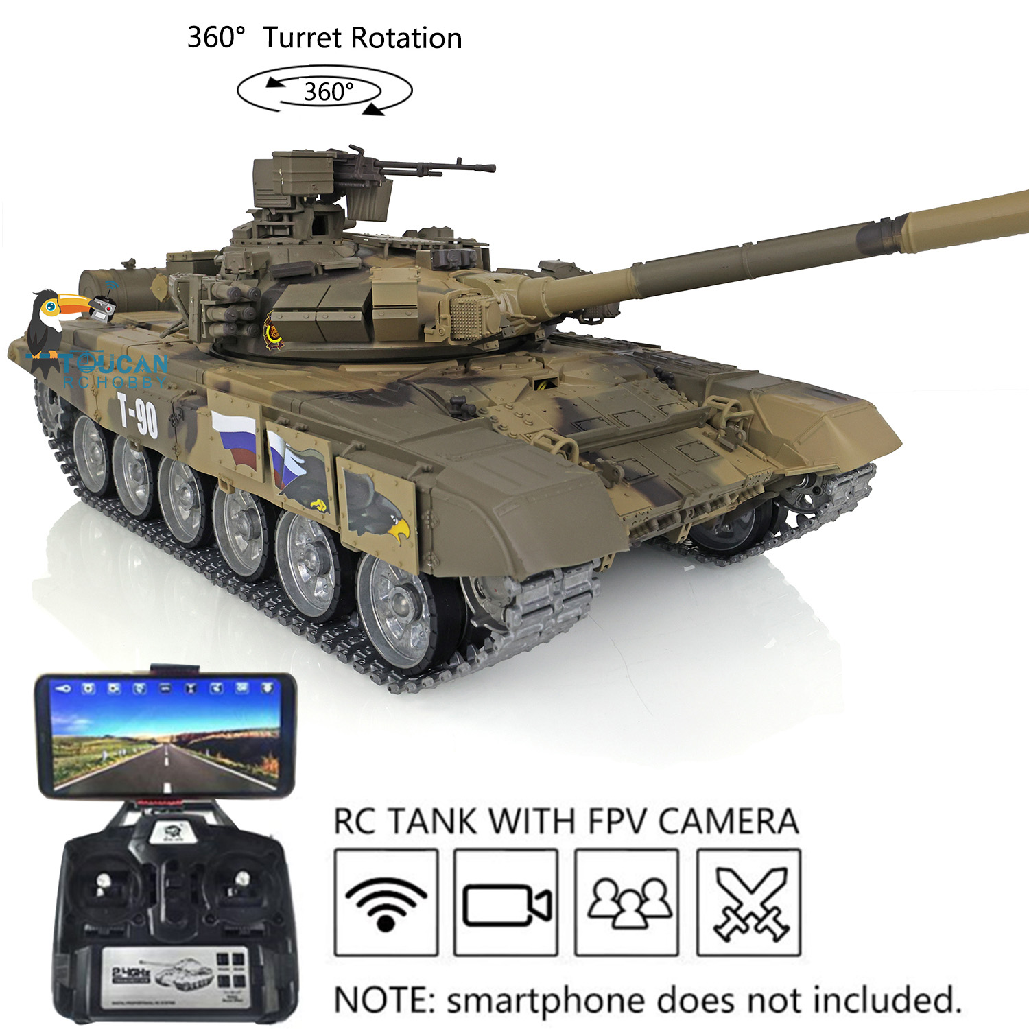 Model czołgu RC Rosja T90 3938 – Rc Hobby Tank recenzja i cena